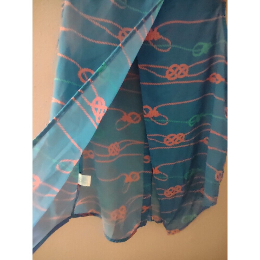 L’amour Nanette Lepore Women’s Sleeveless Blouse Nautical Print Blue Size M - Picture 9 of 11